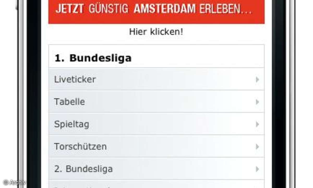 Das Mobilportal von GMX