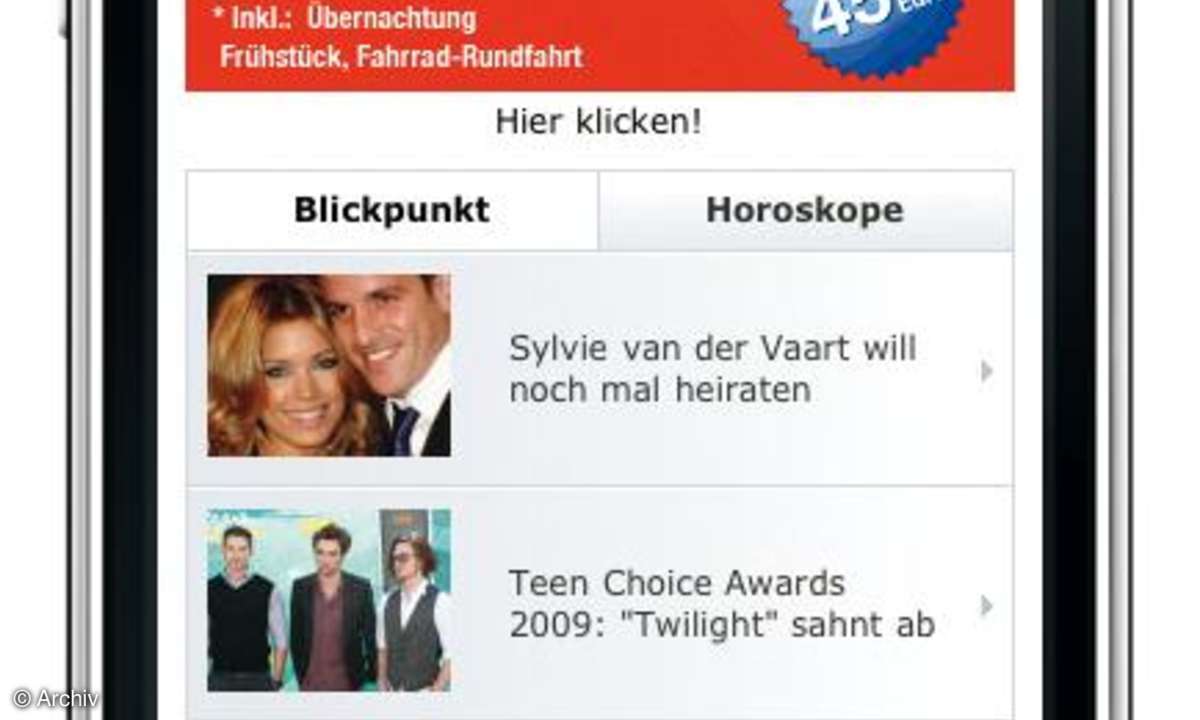 Das Mobilportal von GMX