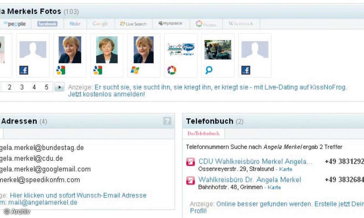 Personensuche im Web