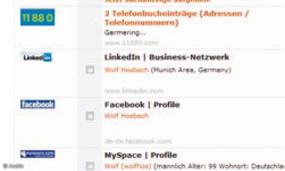 Personensuche im Web