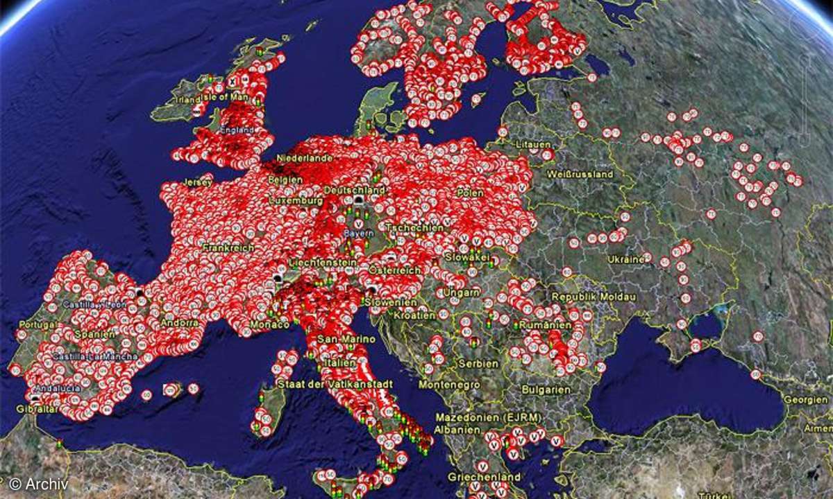 Radarfallen-Plugin für Google Earth