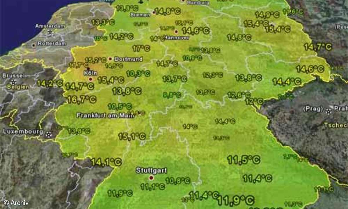 Wetter-Plugin für Google Earth