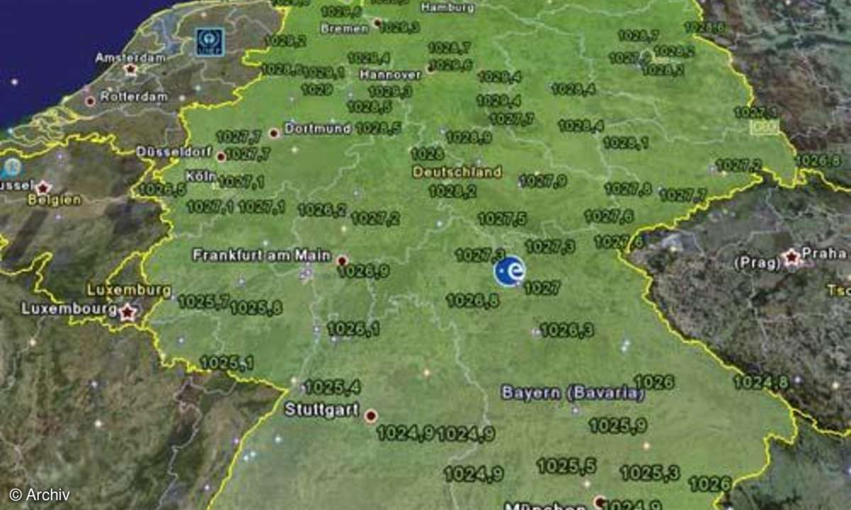 Wetter-Plugin für Google Earth