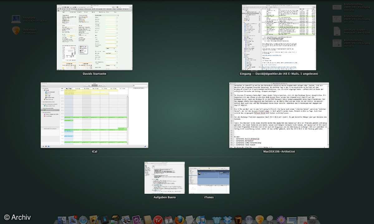 Screenshots: Mac OSX 10.6 Expose