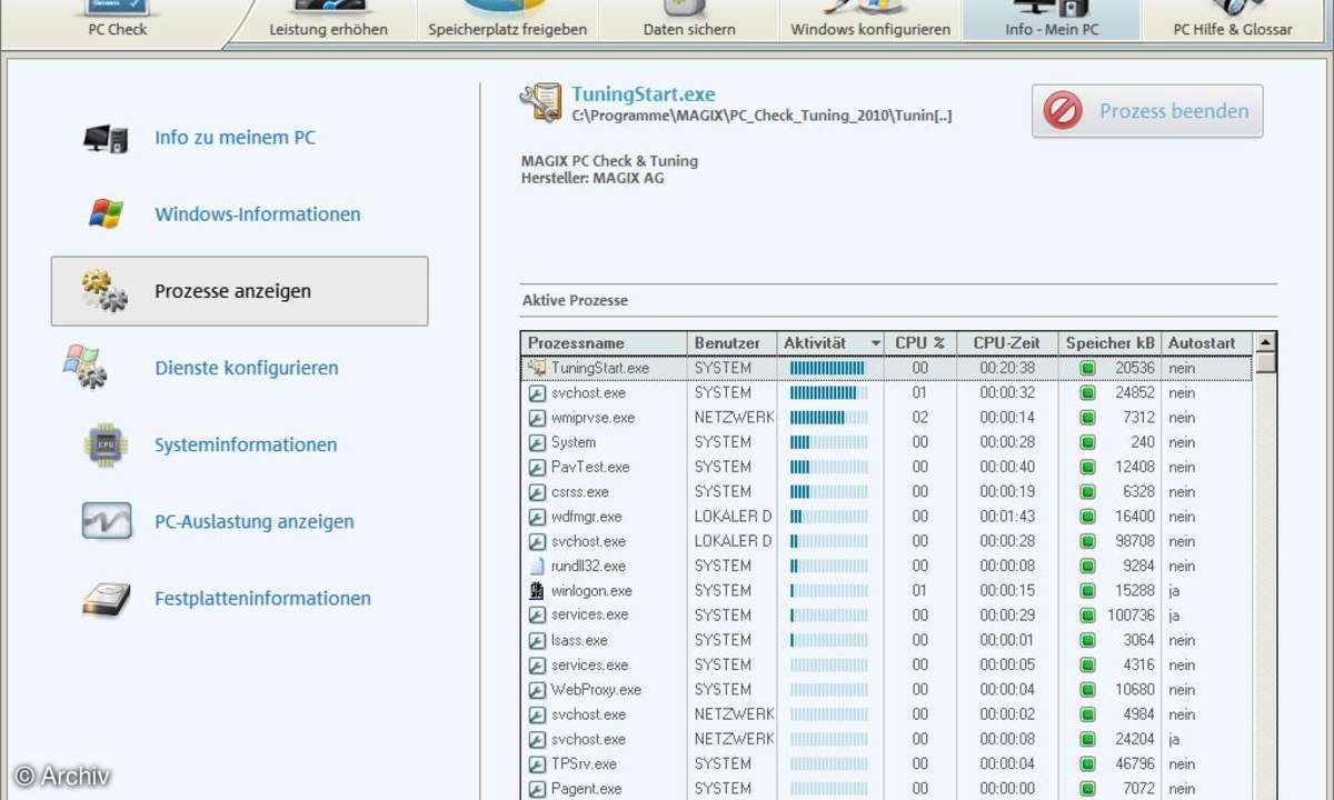 Magix PC Check und Tuning 2010