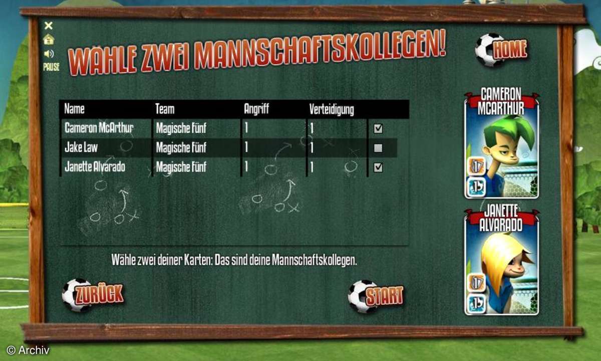 Flash-Minispiel Academy of Champions