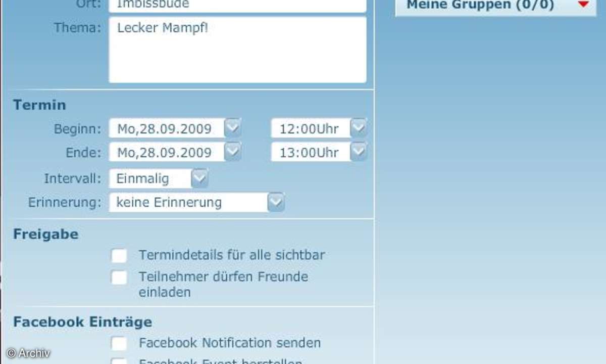 Terminmanager Zeitfinder von der Deutschen Post