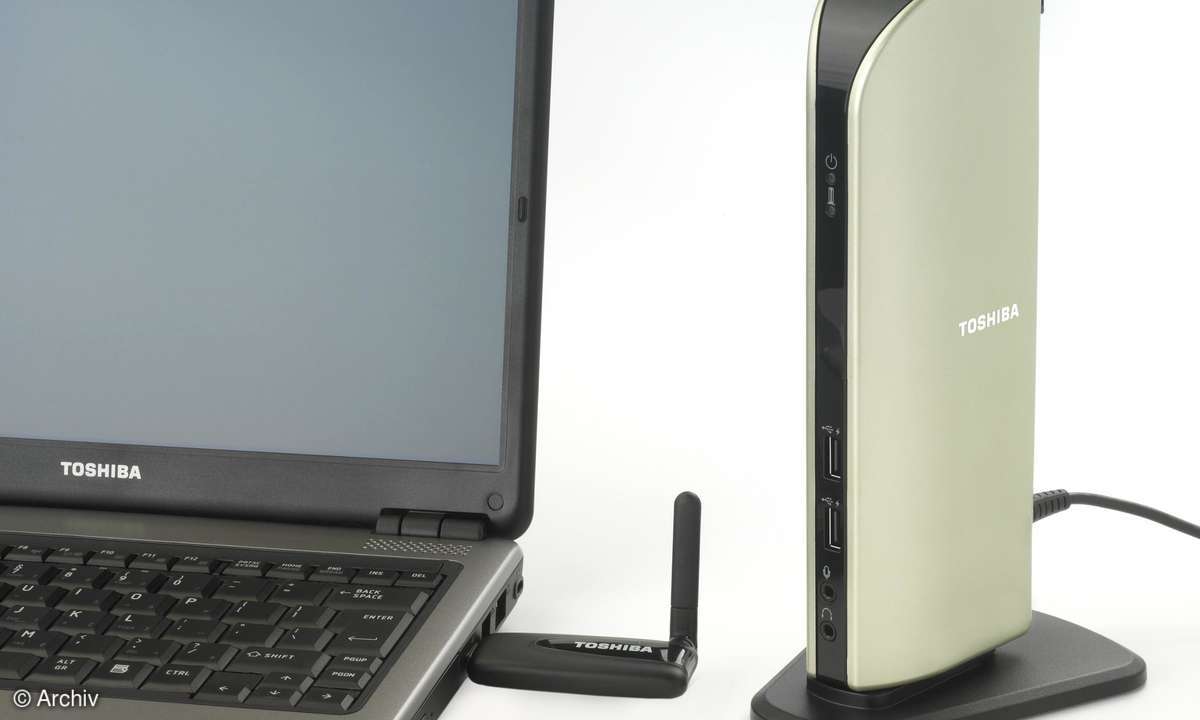 Toshiba Docking-Station Dynadock W10 mit Wireless-USB und Video-Funktion