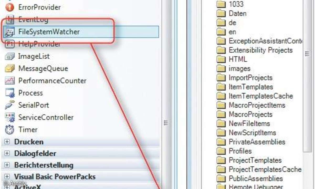Änderungen am Dateisystem mit Visual Basic.net überwachen