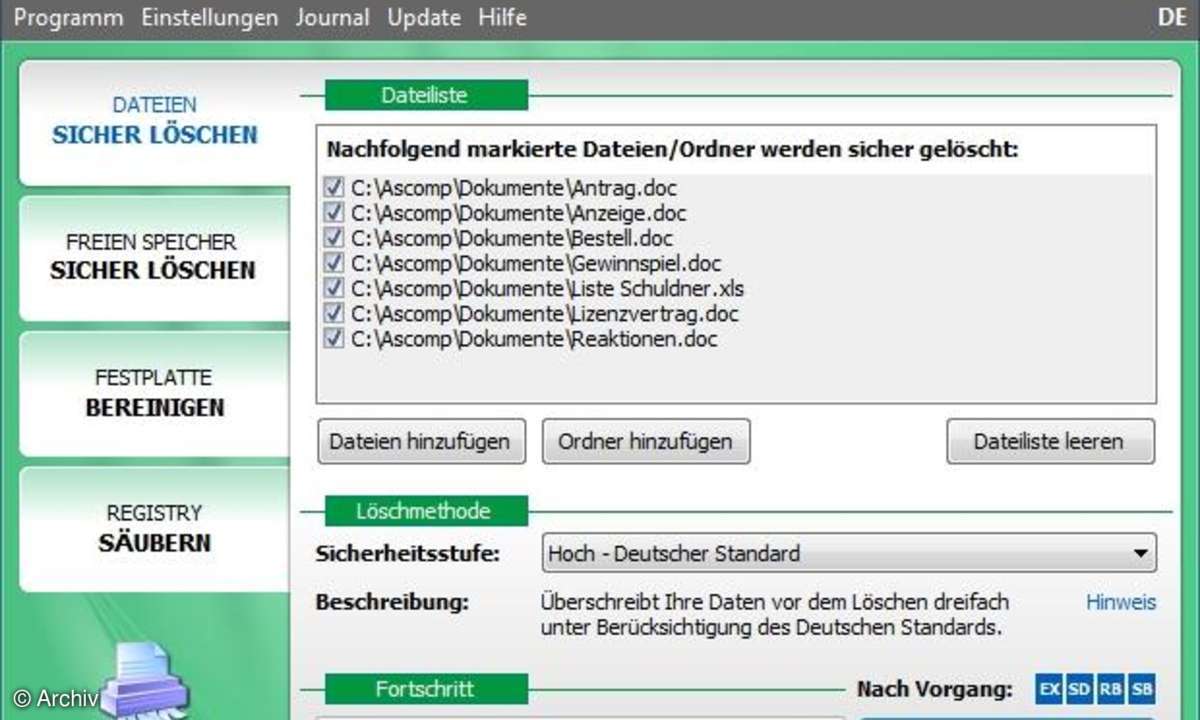 Ascomp Secure Eraser 3.1