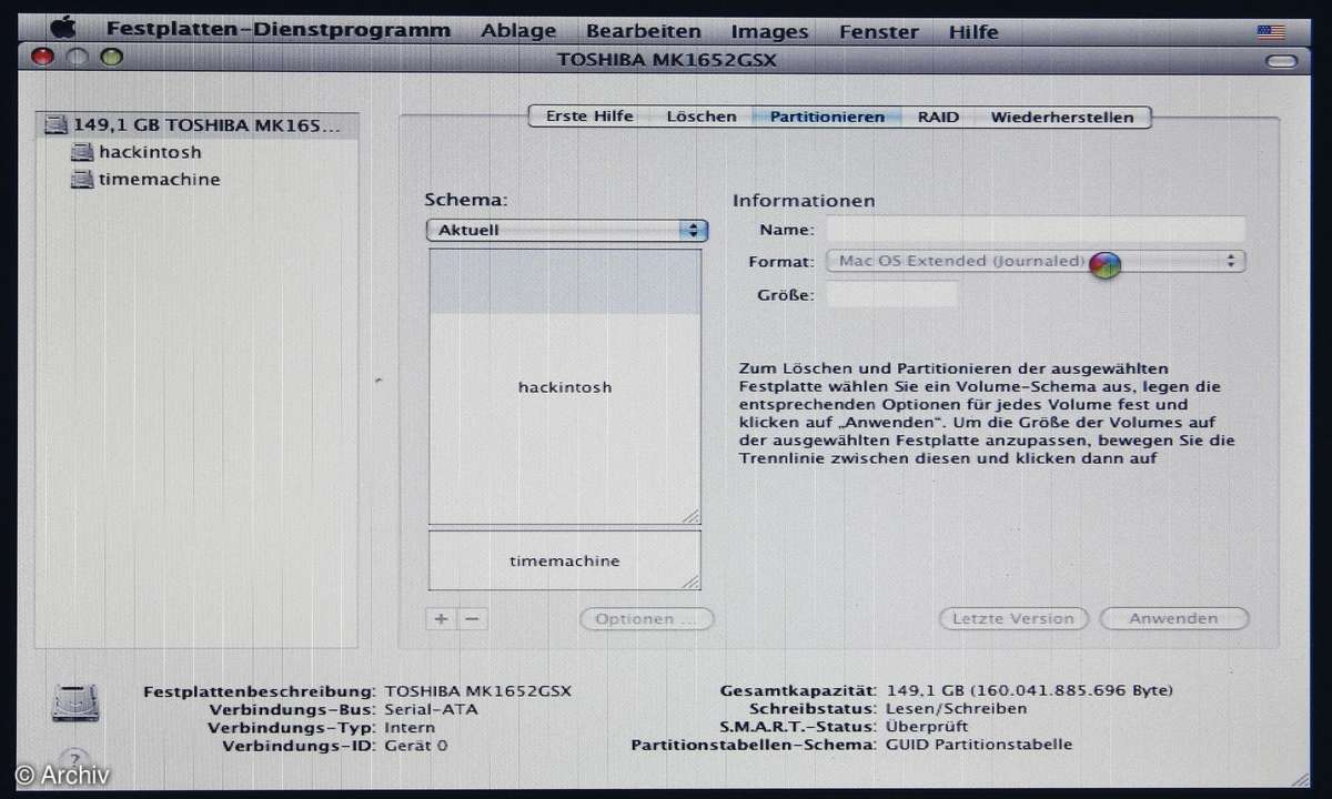 Apple-Betriebssystem auf MSI-Netbook installieren