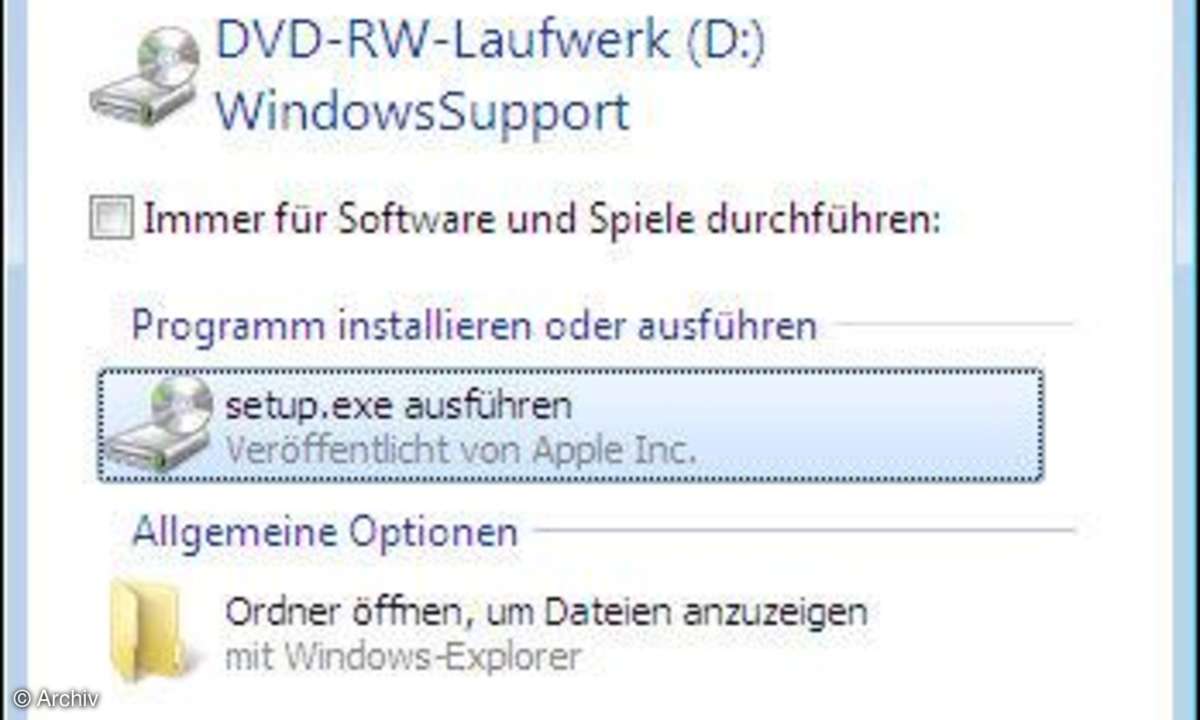 Windows 7 auf Apple Mac