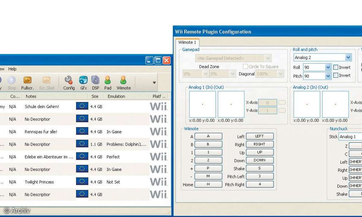 Wii-Spiele und-Steuerung am PC