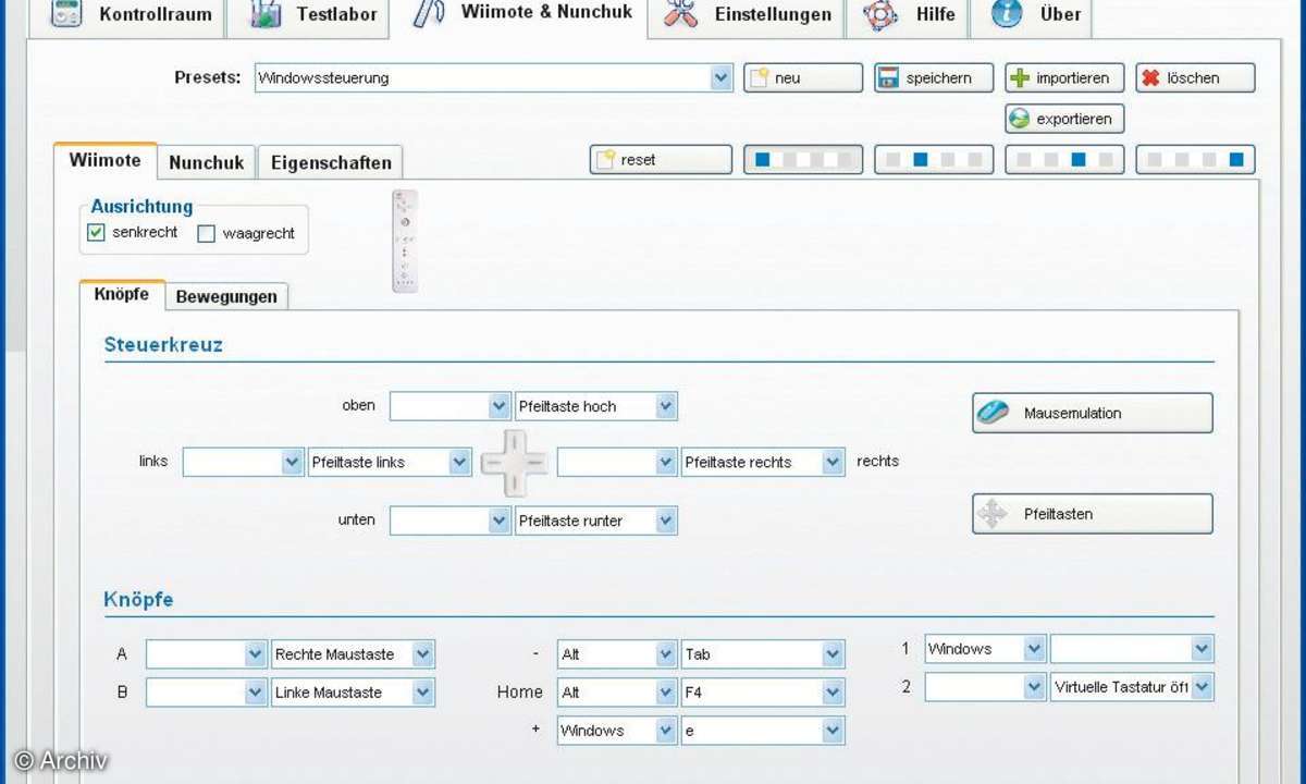Wii-Spiele und-Steuerung am PC