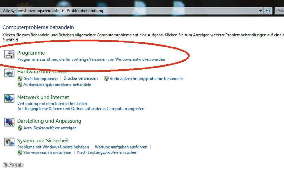 Alte Programme weiter nutzen