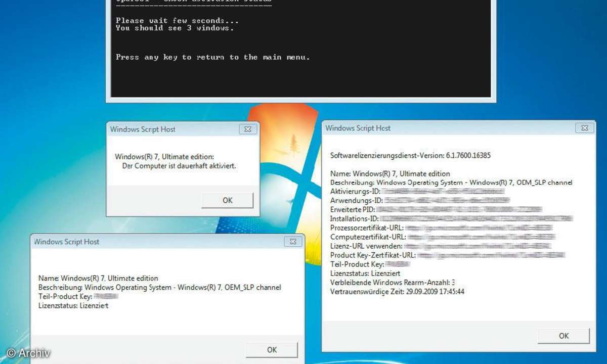 Windows-7-Aktivierung ausgehebelt
