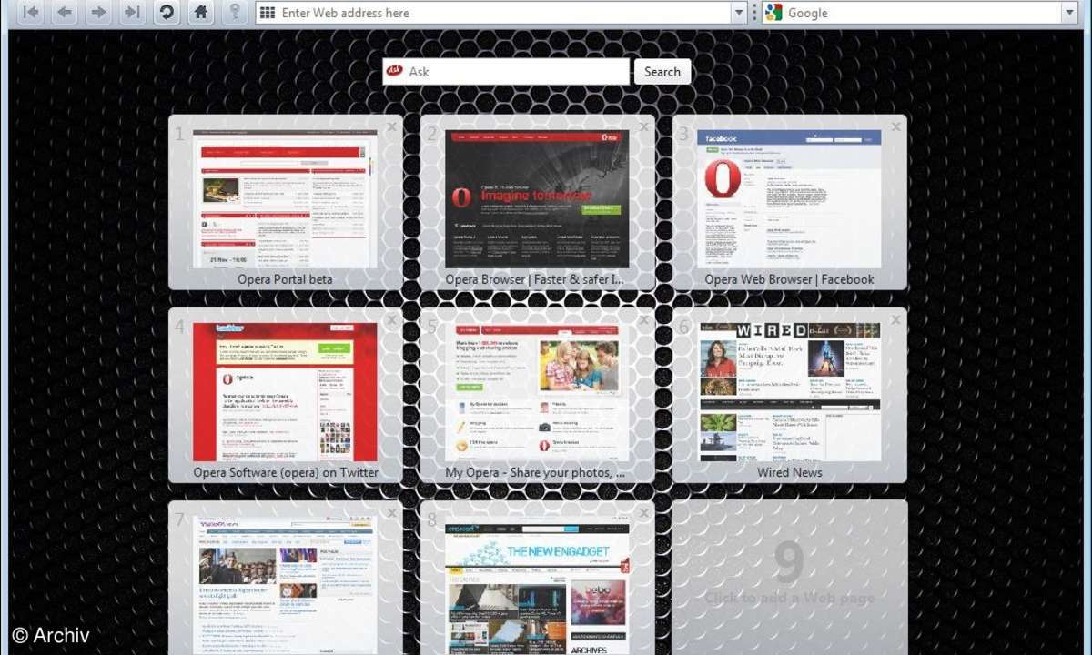 Opera 10.10 mit Unite