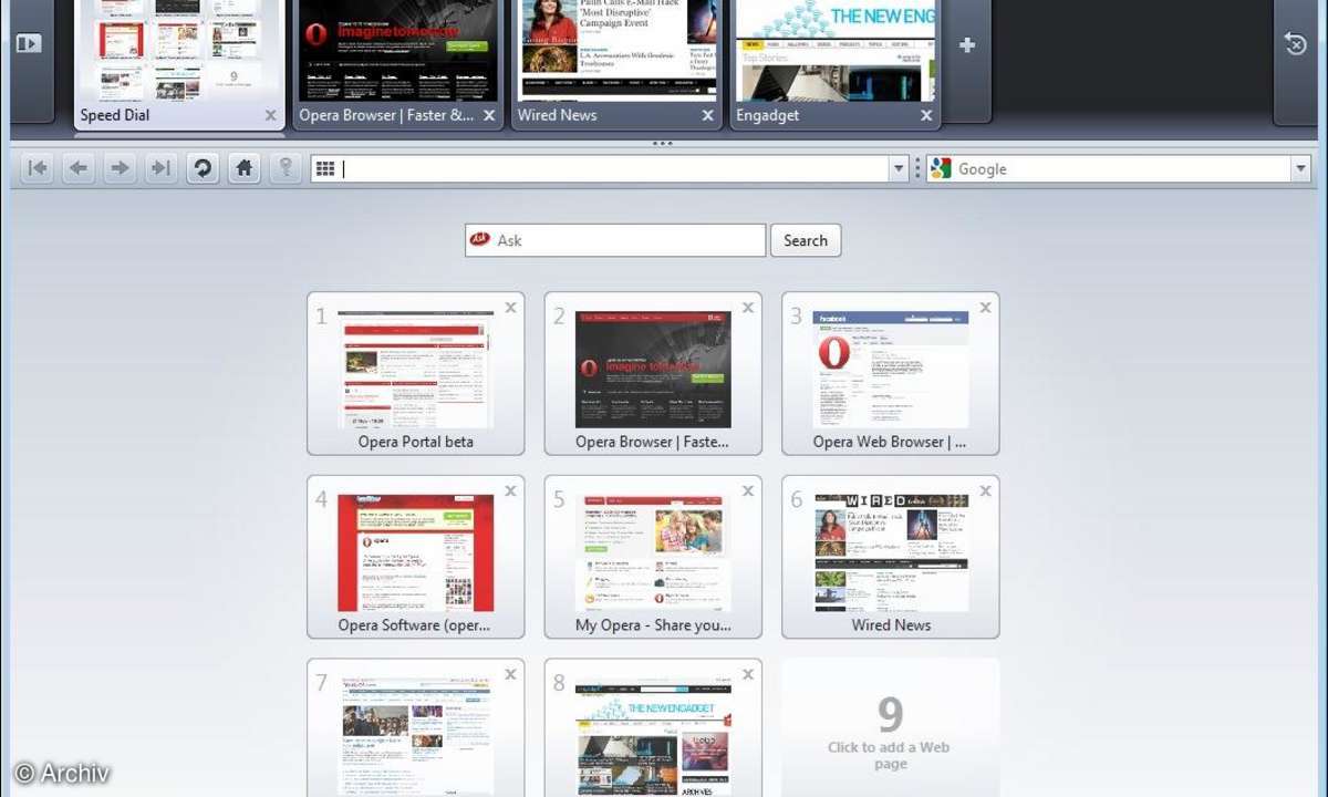 Opera 10.10 mit Unite
