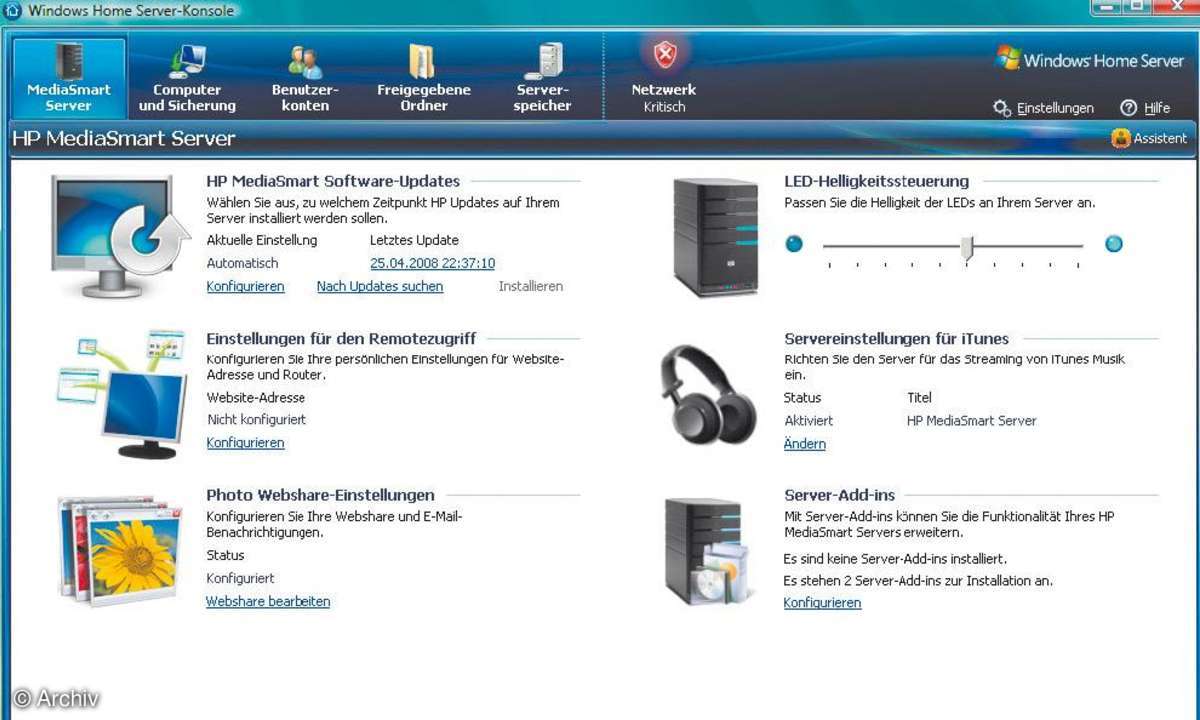Windows Home Server und Windows 7