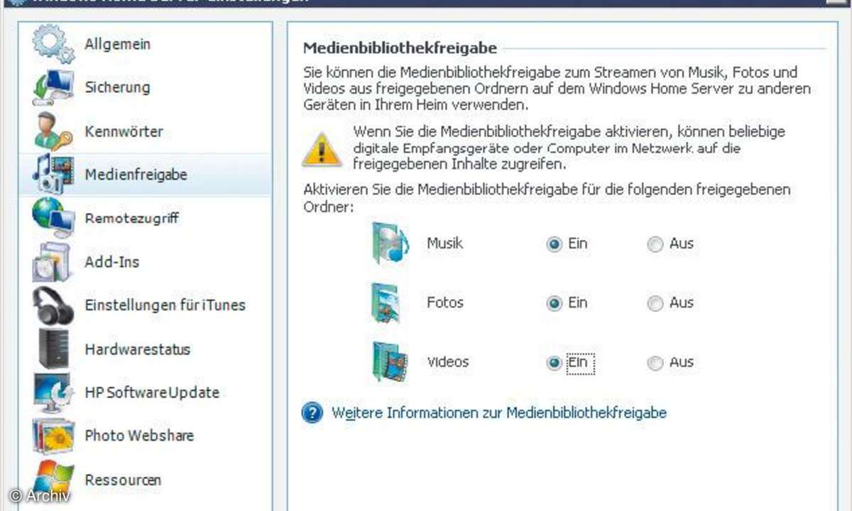 Windows Home Server und Windows 7