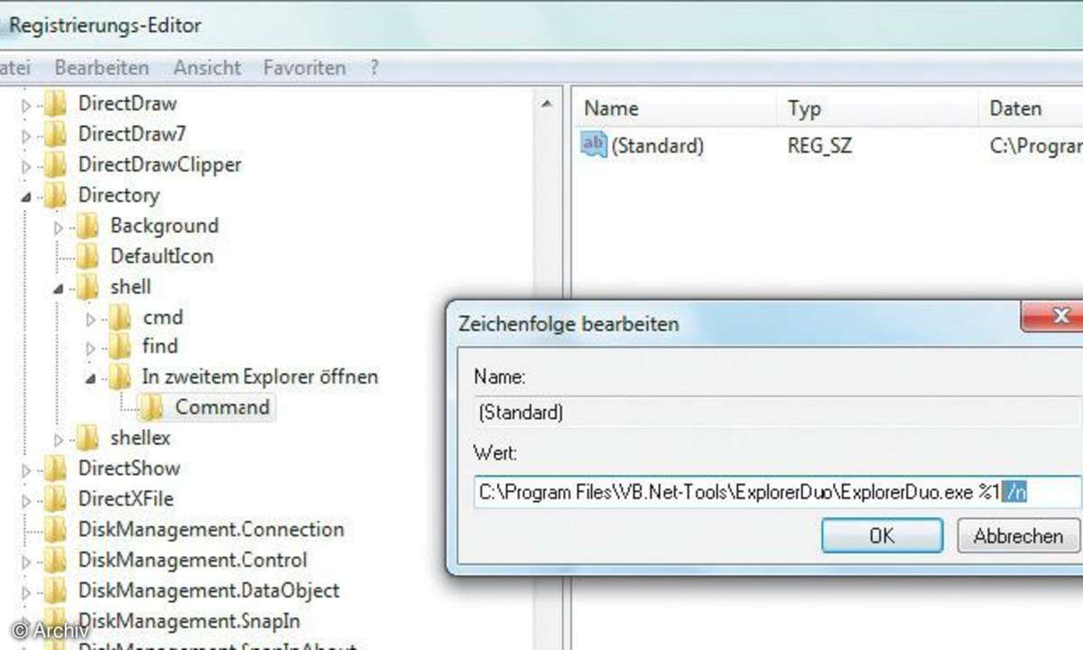 VB.NET-Tool für die parallele Anzeige von zwei Explorer-Fenstern