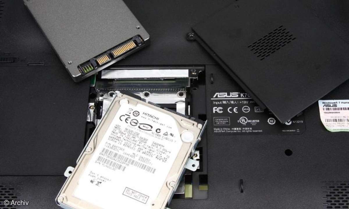 So tauschen Sie beim Notebook eine SSD anstelle der Festplatte ein