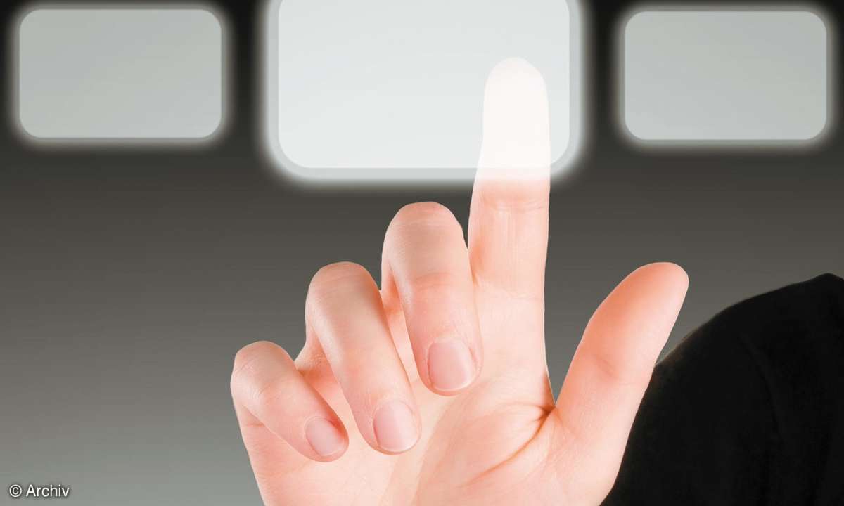 Touch display finger monitor berührung