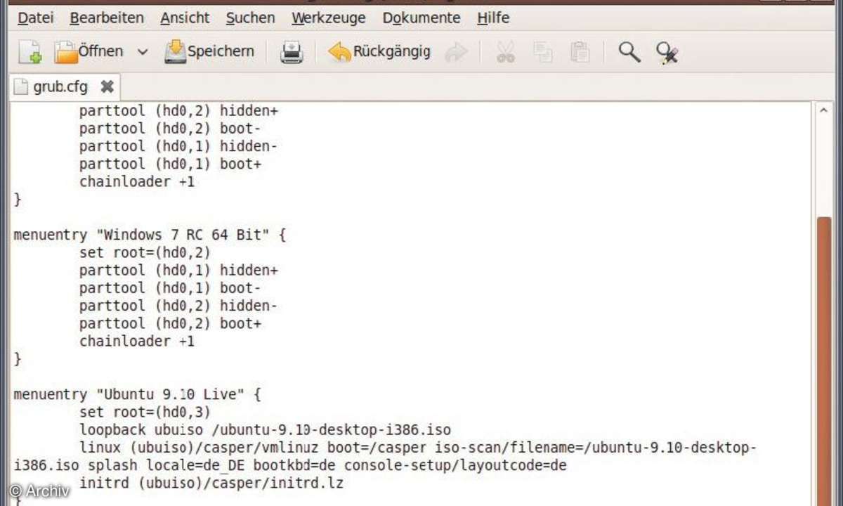 Dreimal Windows dank Bootmanager Grub 2