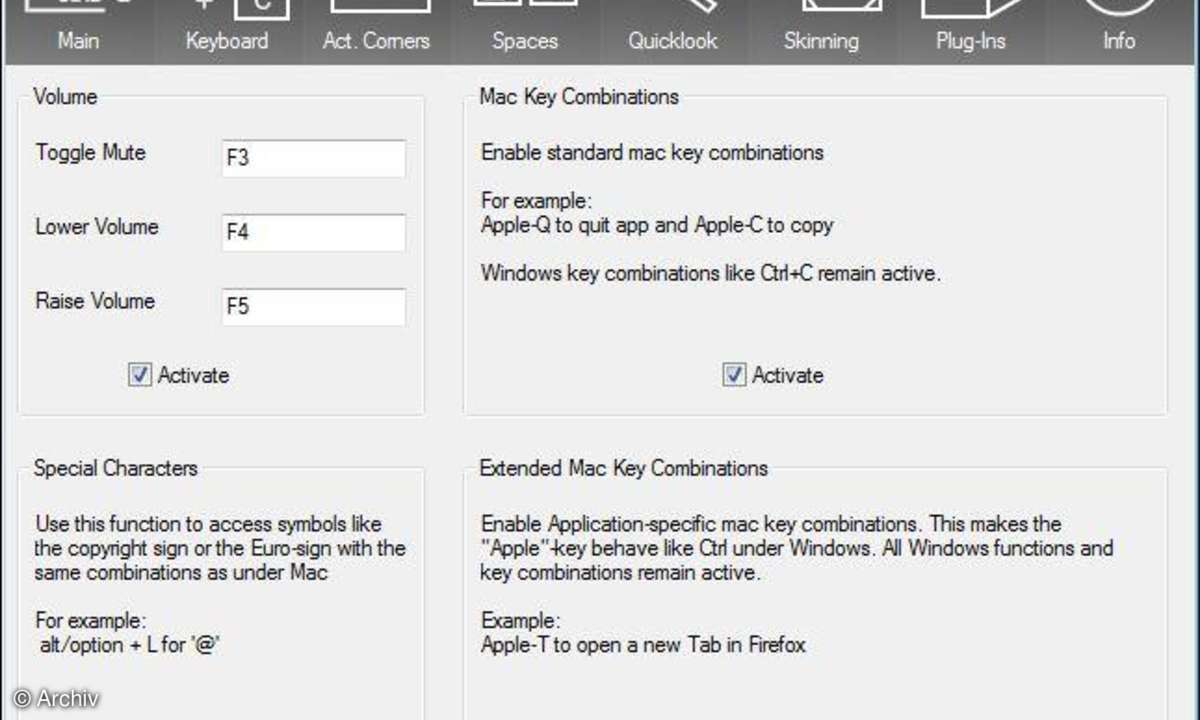 MaComfort ergänzt Windows mit Mac-Funktionen