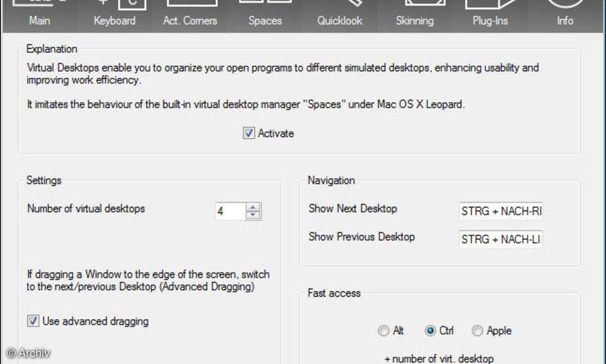 MaComfort ergänzt Windows mit Mac-Funktionen