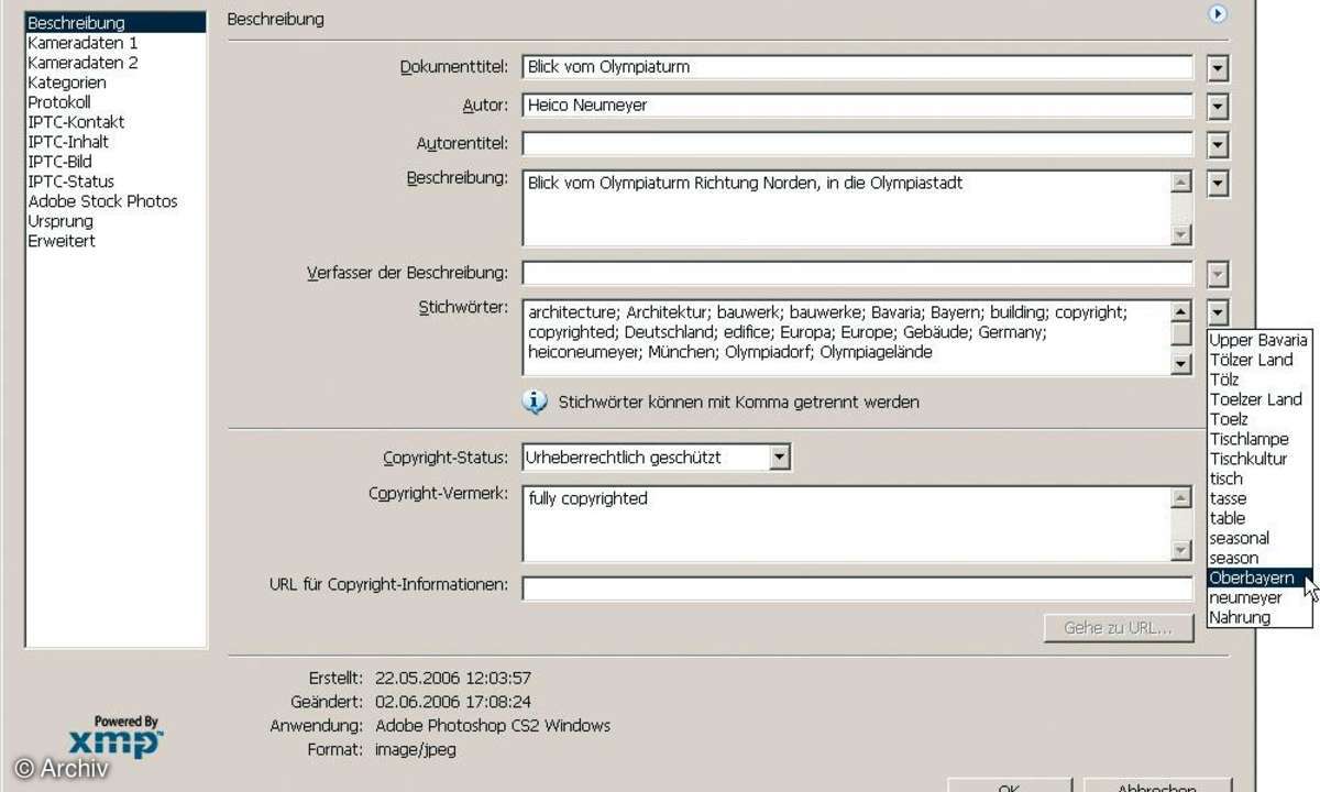 IPTC-Dialog