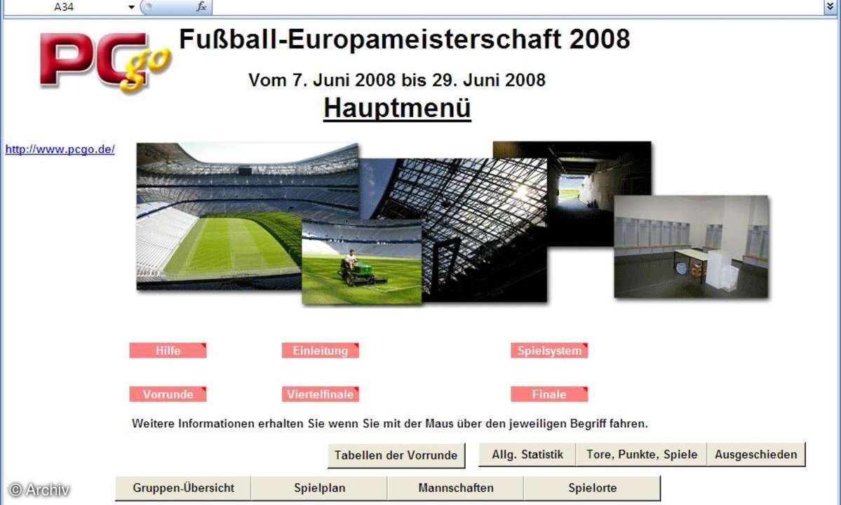 EM-Tabelle mit Excel