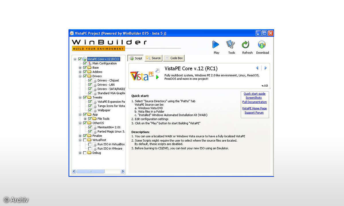 Vista PE Winbuilder