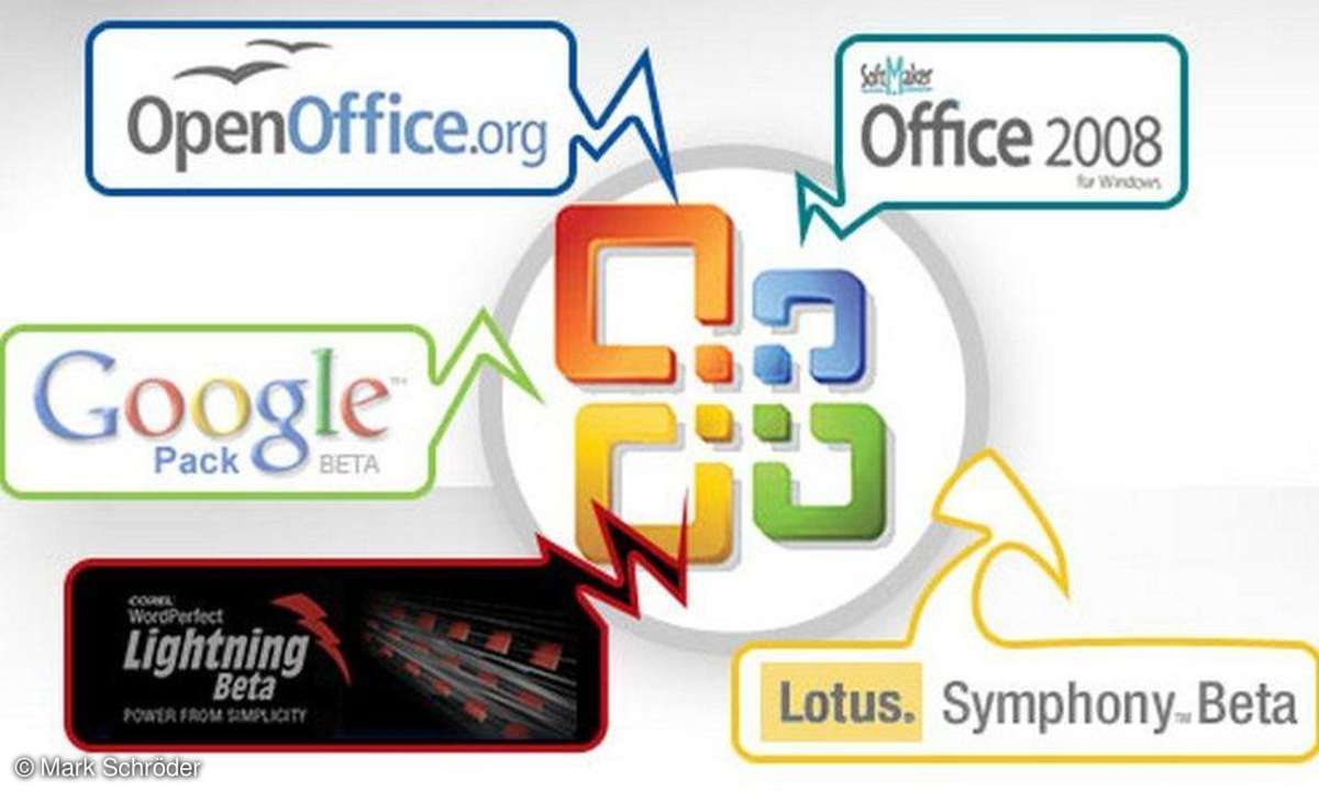 Fünf gegen Microsoft Office