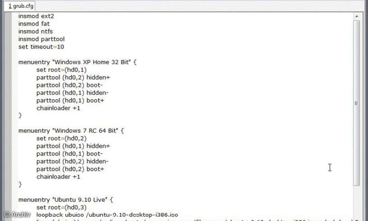 Dreimal Windows dank Bootmanager Grub 2