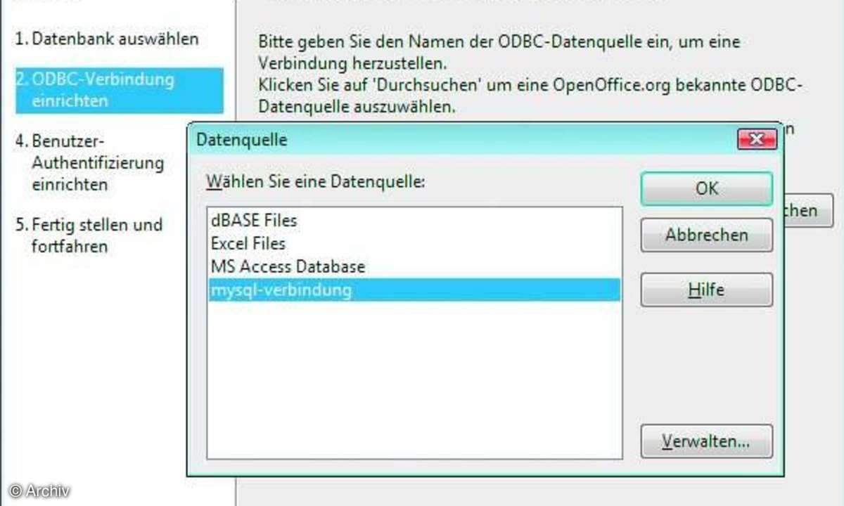 Datenbank wechseln