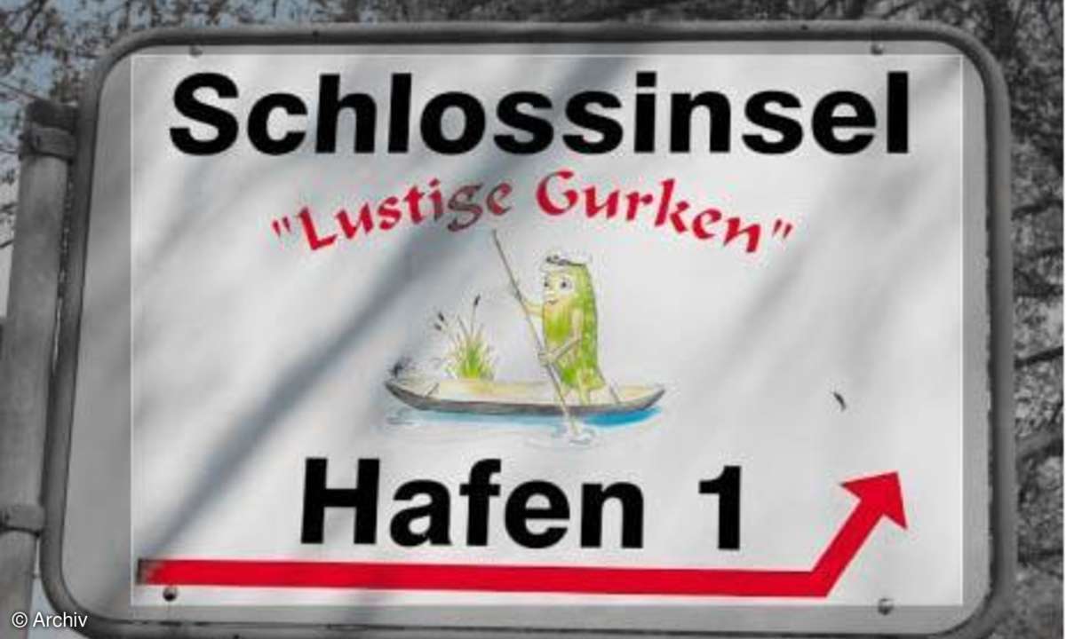 Schild Schlossinsel