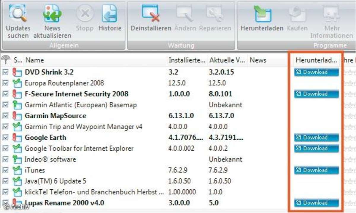 Windows unzerstörbar: UpdateStar