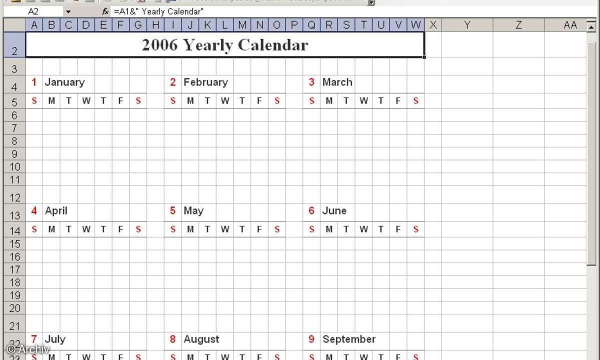 XLCalender