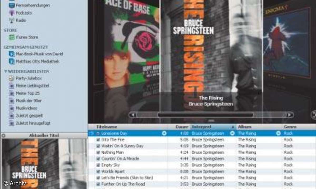iTunes - Cover-Anzeige