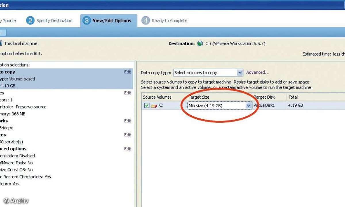 Vorhandenes Windows Virtualisieren