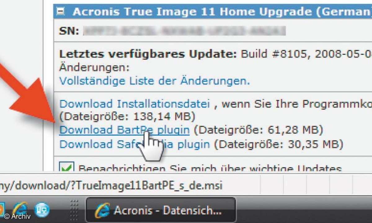 Software: Windwos Rettungs-CD mit Treibern für AHCI und RAID