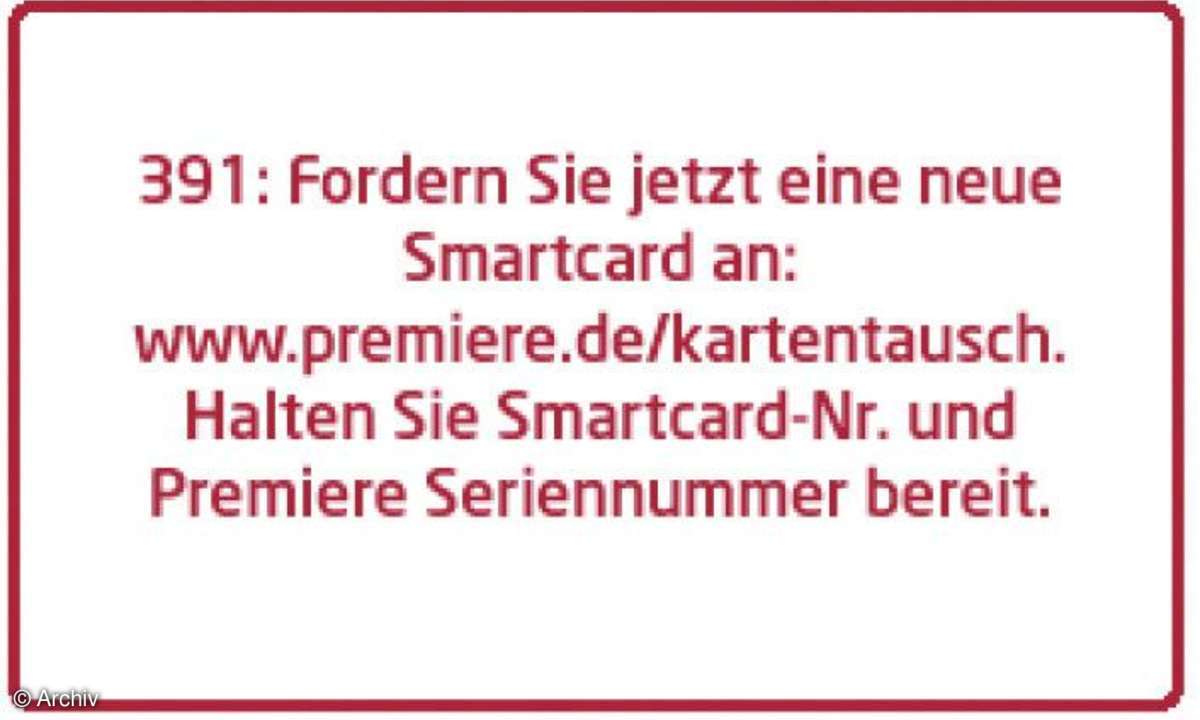 Aktuell Premiere-Verschlüsselung: Premiere Kartentausch