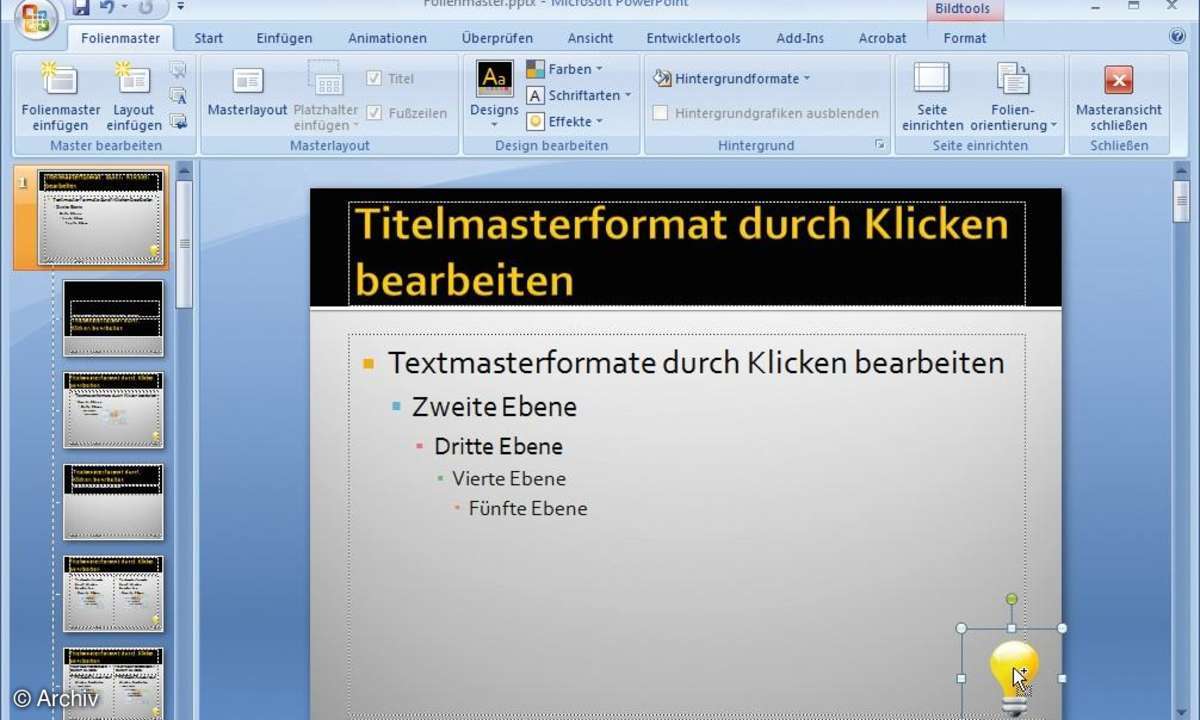 PowerPoint 2007: Präsentationsfolien erstellen