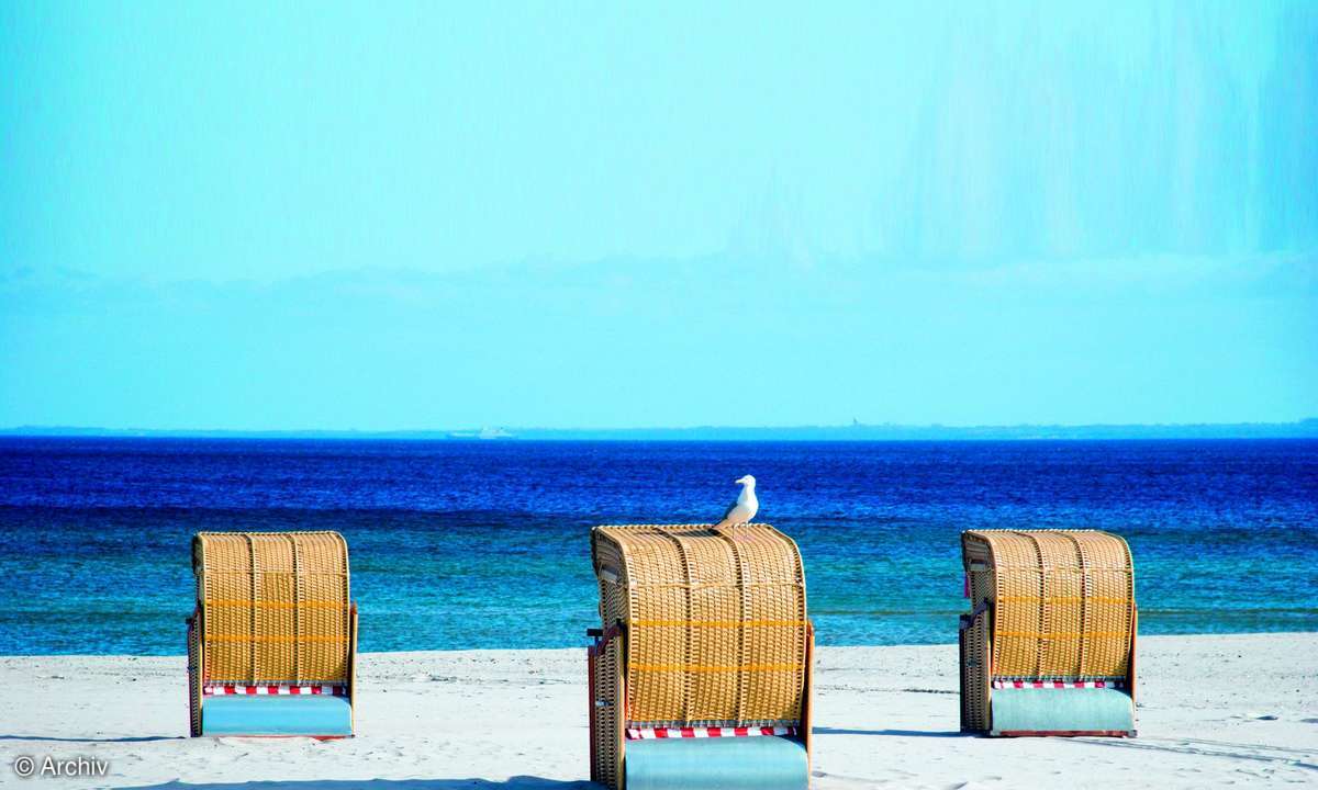 Strandkorb Urlaub Meer Strand Erholung