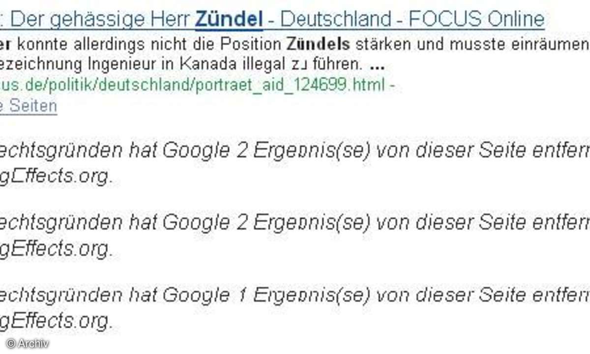 Google warnt vor Nazis