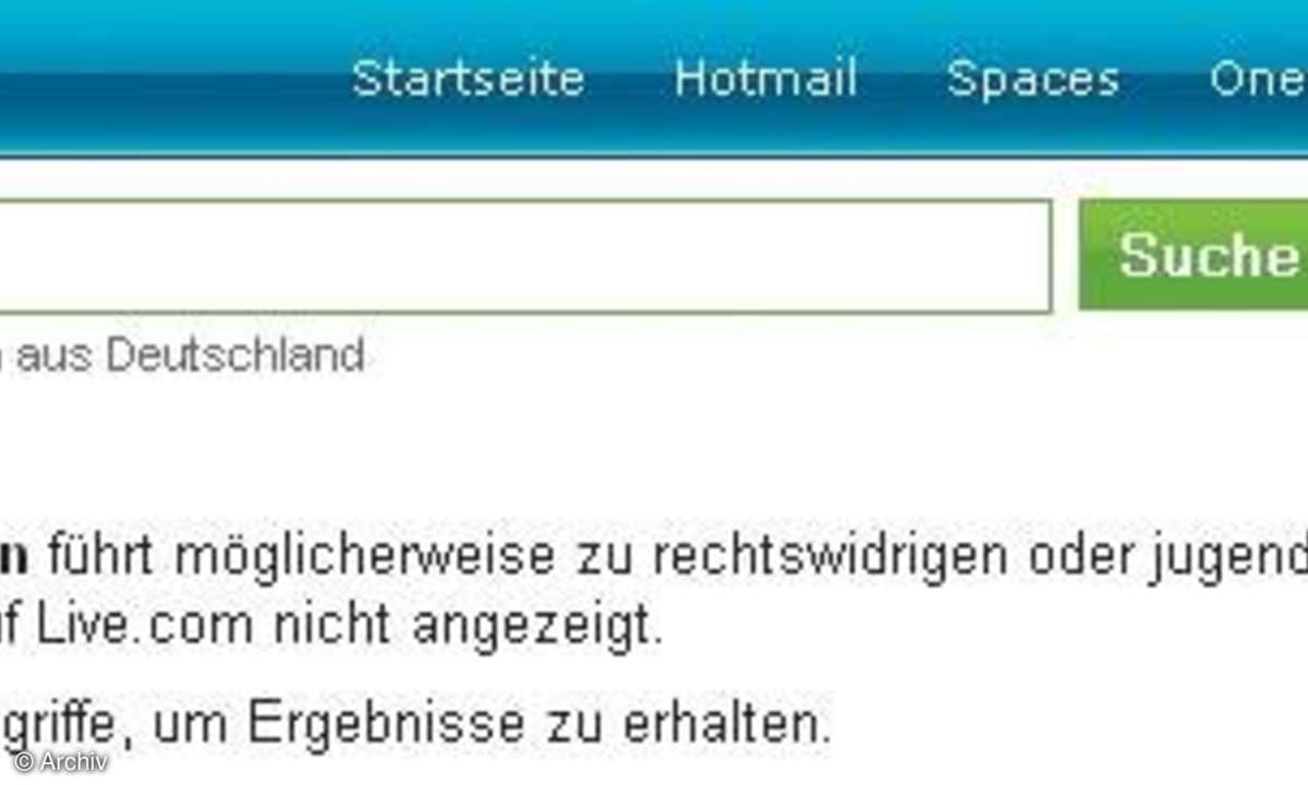 Keine Pornos auf MSN
