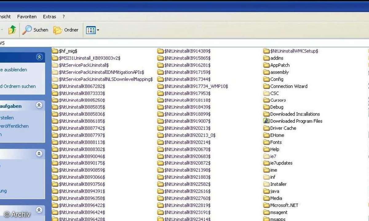 XP-Labyrinth: Systemverzeichnisse