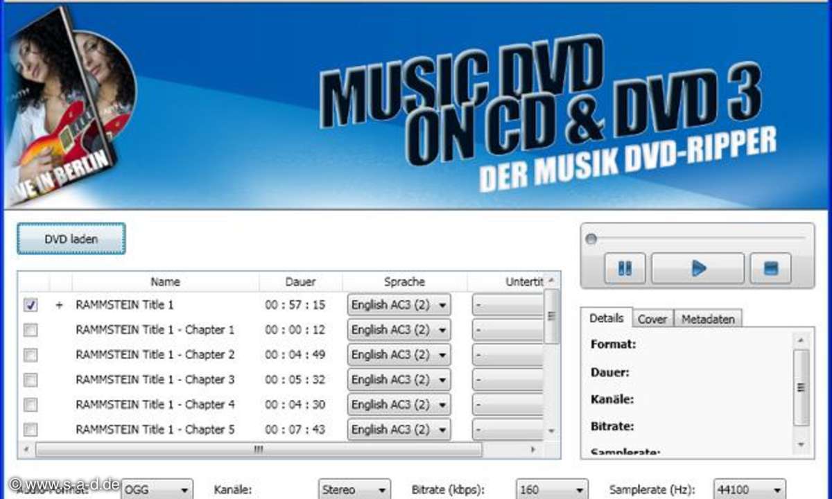 Music DVD on CD and DVD