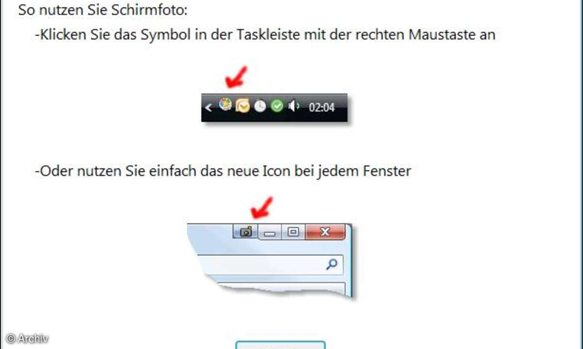 Schirmfoto